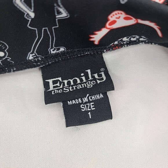 NWOT Emily the Strange O-Ring Suspender Skirt Womens 1 Plus Size 1x Black Zip Up - Picture 4 of 6